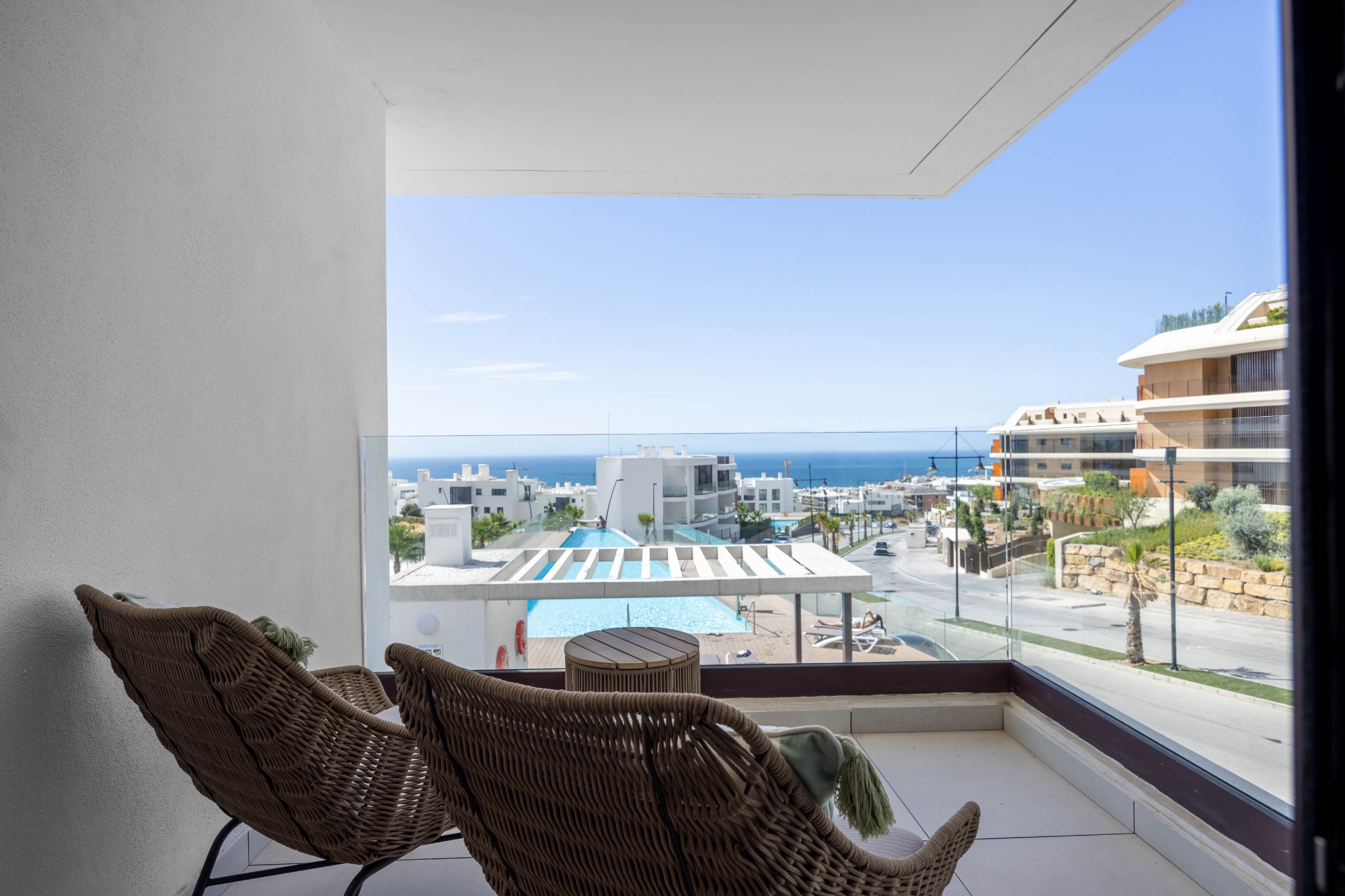 Sea view from a bedroom terrace