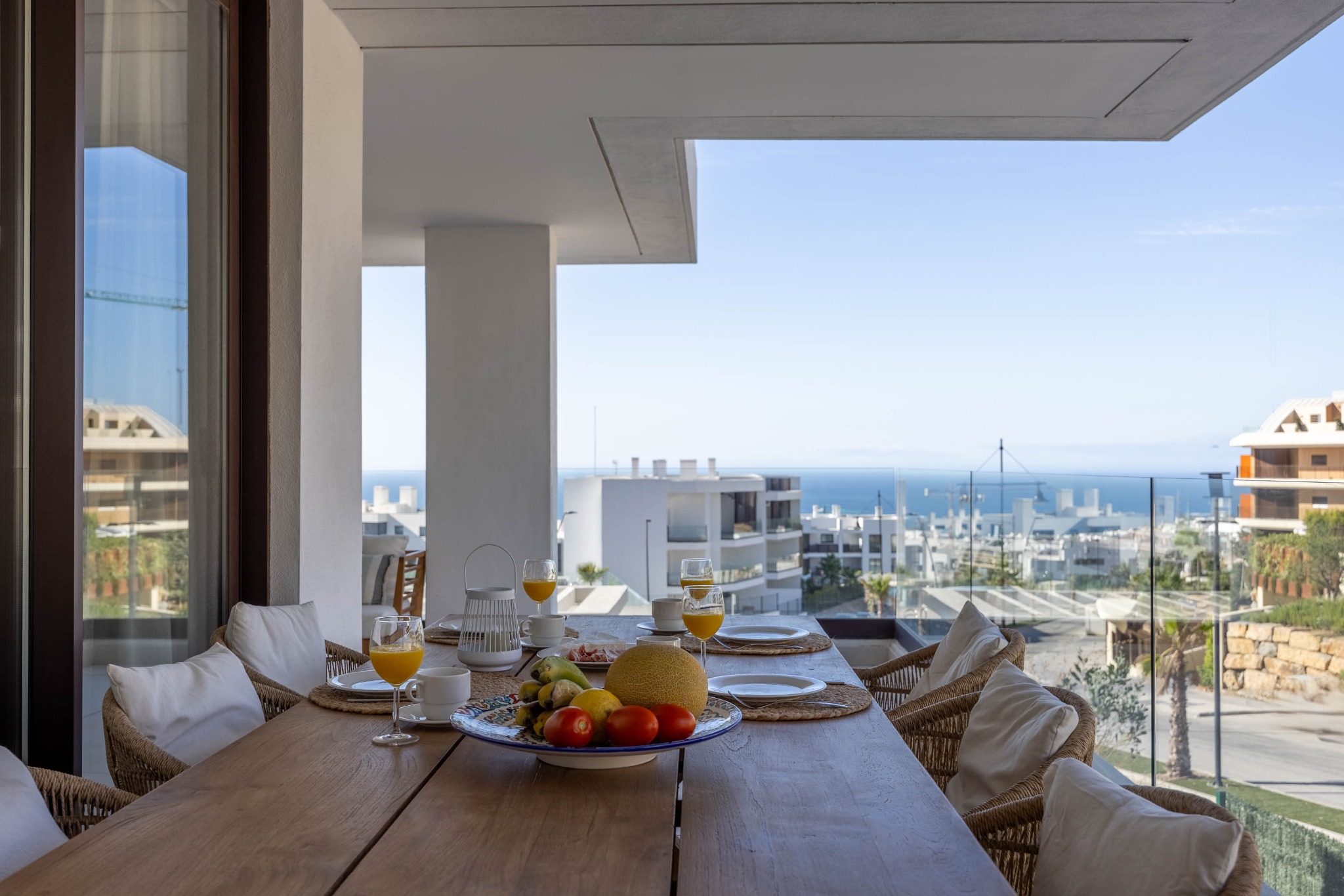 Terrace overlooking the Mediterranean